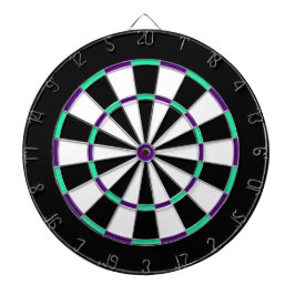 Wit, Zwart, Groen en Blauw Metaalkooi Dartboard Dartbord
