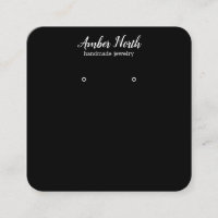 WIT ZWART Hand geschreven kalligrafie Oorbel