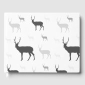 Wit & Zwart Herten Silhouet Guestbook – Rustiek Gastenboek (Voorkant)