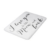 Wit Zwart Ik Hou van Jou Tot op de Maan Badmat (Gekanteld)