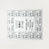 Wit Zwart Je Logo & Sociale Media Achtergrond Wandkleed (Voorkant (horizontaal))