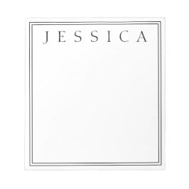 Wit & Zwart | Je Naam Notitieblok