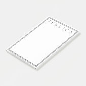 Wit & Zwart | Jouw Naam Post-it® Notes (Schuin)