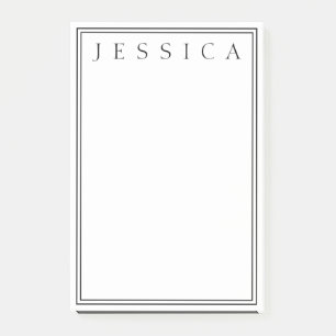 Wit & Zwart Jouw Naam Post-it® Notes