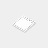 Wit & Zwart | Jouw Naam Post-it® Notes (Schuin)