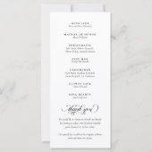 Wit & Zwart Kalligrafie Script Huwelijksprogramma (Achterkant)