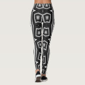 Wit zwart klassiek "Ratti_Creative_Arts" Leggin L Leggings (Achterkant)