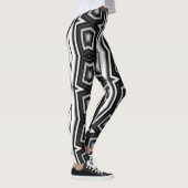 Wit zwart klassiek "Ratti_Creative_Arts" Leggin L Leggings (Rechts)