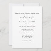 Wit & Zwart Klassieke Minimale bruiloft Kaart (Voorkant)