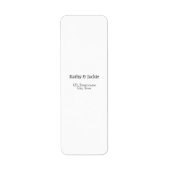 Wit zwart koppel naam adres stad staat eenvoudig etiket (Voorkant)