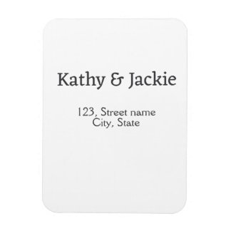 Wit zwart koppel naam adres stad staat eenvoudig magneet