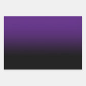 Wit Zwart Lavendel en Royal Paarse Ombre Mix Inpakpapier Vel (Voorkant 2)