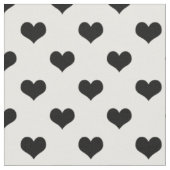 Wit Zwart Liefdeshart Patroonontwerp Stof (Close Up)