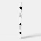 Wit Zwart Liefdeshartpatroonontwerp Case-Mate iPhone Case (Achterkant / Rechts)