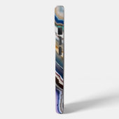 Wit Zwart Lila Blauwe Terracotta Agaat Geode Case-Mate iPhone Case (Achterkant / Links)