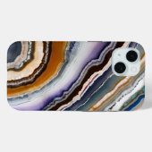 Wit Zwart Lila Blauwe Terracotta Agaat Geode Case-Mate iPhone Case (Achterkant (horizontaal))