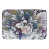 Wit, zwart, marineblauw acrylverf kleurig badmat (Voorkant)