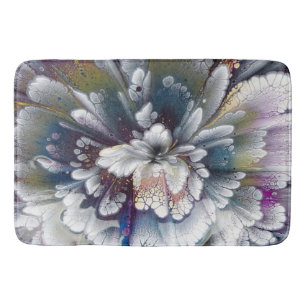 Wit, zwart, marineblauw acrylverf kleurig badmat