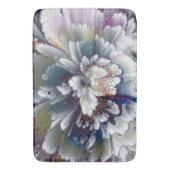 Wit, zwart, marineblauw acrylverf kleurig badmat (Voorkant Verticaal)