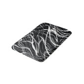 Wit Zwart Marmer: Abstract  Badmat (Gekanteld)