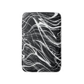 Wit Zwart Marmer: Abstract  Badmat (Voorkant Verticaal)