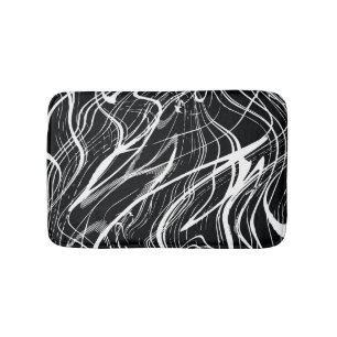 Wit Zwart Marmer: Abstract  Badmat