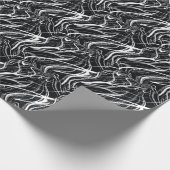 Wit Zwart Marmer: Abstract  Cadeaupapier (Hoek)