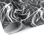 Wit Zwart Marmer: Abstract  Cadeaupapier (Rol Hoek)