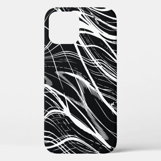 Wit Zwart Marmer: Abstract Case-Mate iPhone Case (Achterkant)