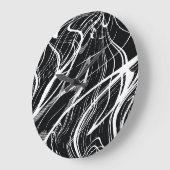 Wit Zwart Marmer: Abstract  Grote Klok (Hoek)