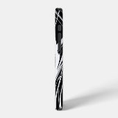 Wit Zwart Marmer: Abstract iPhone Hoesje (Linkerkant)