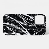 Wit Zwart Marmer: Abstract iPhone Hoesje (Achterkant horizontaal)