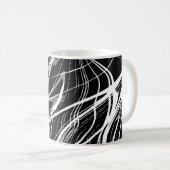 Wit Zwart Marmer: Abstract Koffiemok (Voorkant rechts)