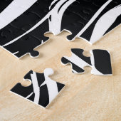 Wit Zwart Marmer: Abstract  Legpuzzel (Zijkant)