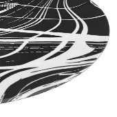 Wit Zwart Marmer: Abstract Snijplank (Hoek)