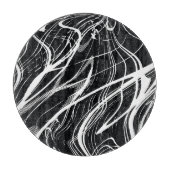 Wit Zwart Marmer: Abstract  Snijplank (Voorkant)