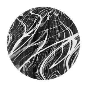 Wit Zwart Marmer: Abstract Snijplank