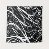 Wit Zwart Marmer: Abstract  Wandkleed (Voorkant (horizontaal))