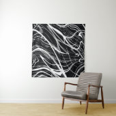 Wit Zwart Marmer: Abstract  Wandkleed (In Situ (horizontaal))