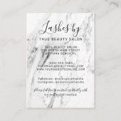 Wit Zwart Marmeren Lash Extensions Aftercare Icon Visitekaartje (Achterkant)