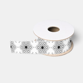 Wit & Zwart Mediterraan Tegel Grosgrain Lint