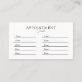 Wit & Zwart, Minimaal, Elegant, Salon Afsprakenkaartje (Achterkant)