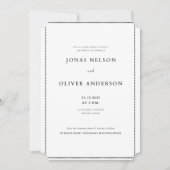 Wit & Zwart Minimale Uitnodiging2025 Kaart (Voorkant)