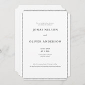 Wit & Zwart Minimale Uitnodiging2025 Kaart (Voorkant / Achterkant)