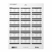 Wit & Zwart Modern Cosmetica Druppelfles Etiket (Full Sheet)