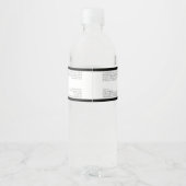 Wit Zwart Modern Minimalistisch Cosmetica Pot Labe Waterfles Etiket (Achterkant)