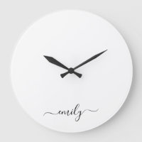 Wit Zwart Modern Script Monogram Naam
