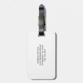 Wit & Zwart | Mr. Mrs. Modern Monogram Bagagelabel (Achterkant verticaal)