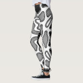 Wit & zwart naadloos "Ratti_Creative_Arts" Leggings (Links)