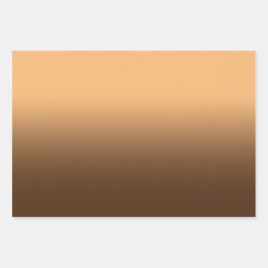 Wit Zwart Oranje en Bruine Ombre Mix Inpakpapier Vel (Voorkant 3)